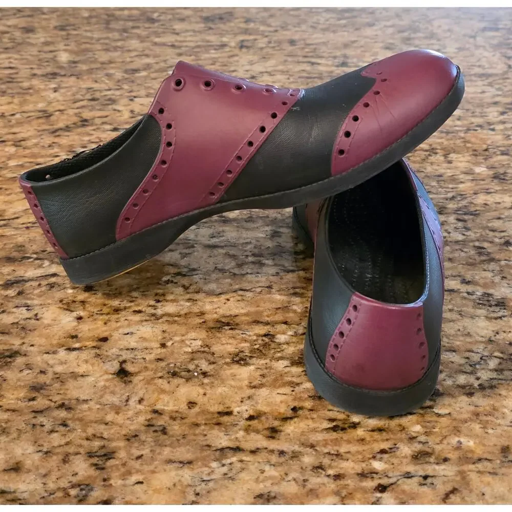 Biion‎ Golf Shoes Wingtips Crimson Red/Black Size 7